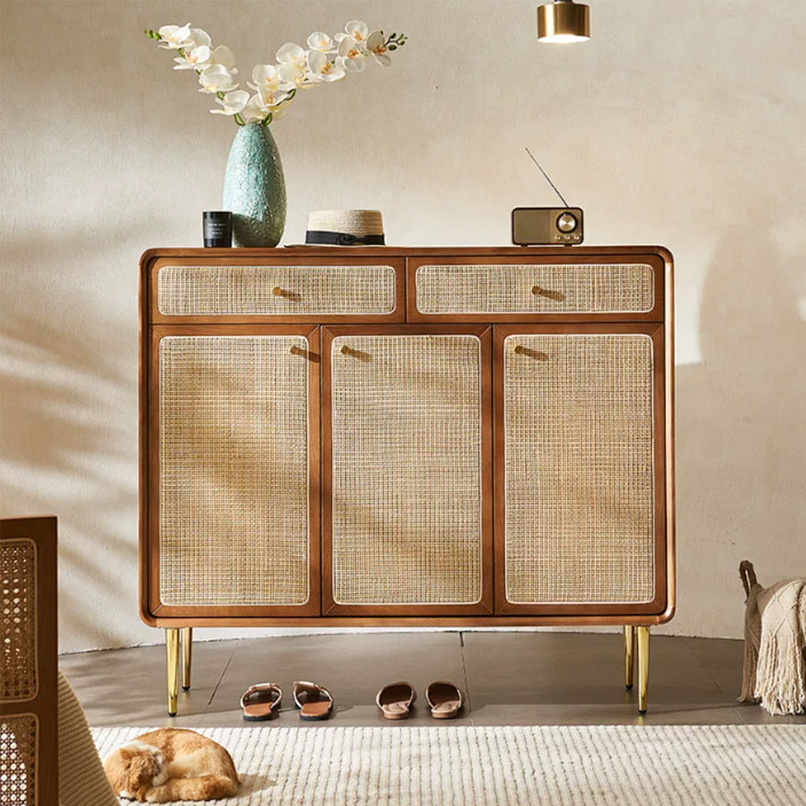 MAS-4195 Masdio Vintage Rattan Shoe Cabinet Masdio