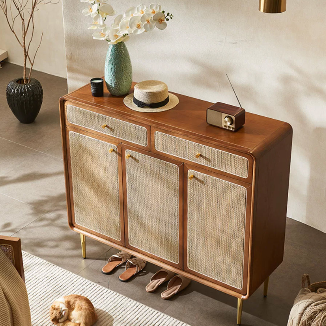 MAS-4195 Masdio Vintage Rattan Shoe Cabinet Masdio