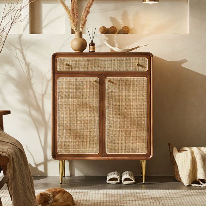 MAS-4195 Masdio Vintage Rattan Shoe Cabinet Masdio