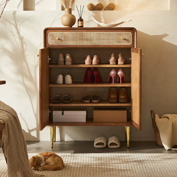 MAS-4195 Masdio Vintage Rattan Shoe Cabinet Masdio