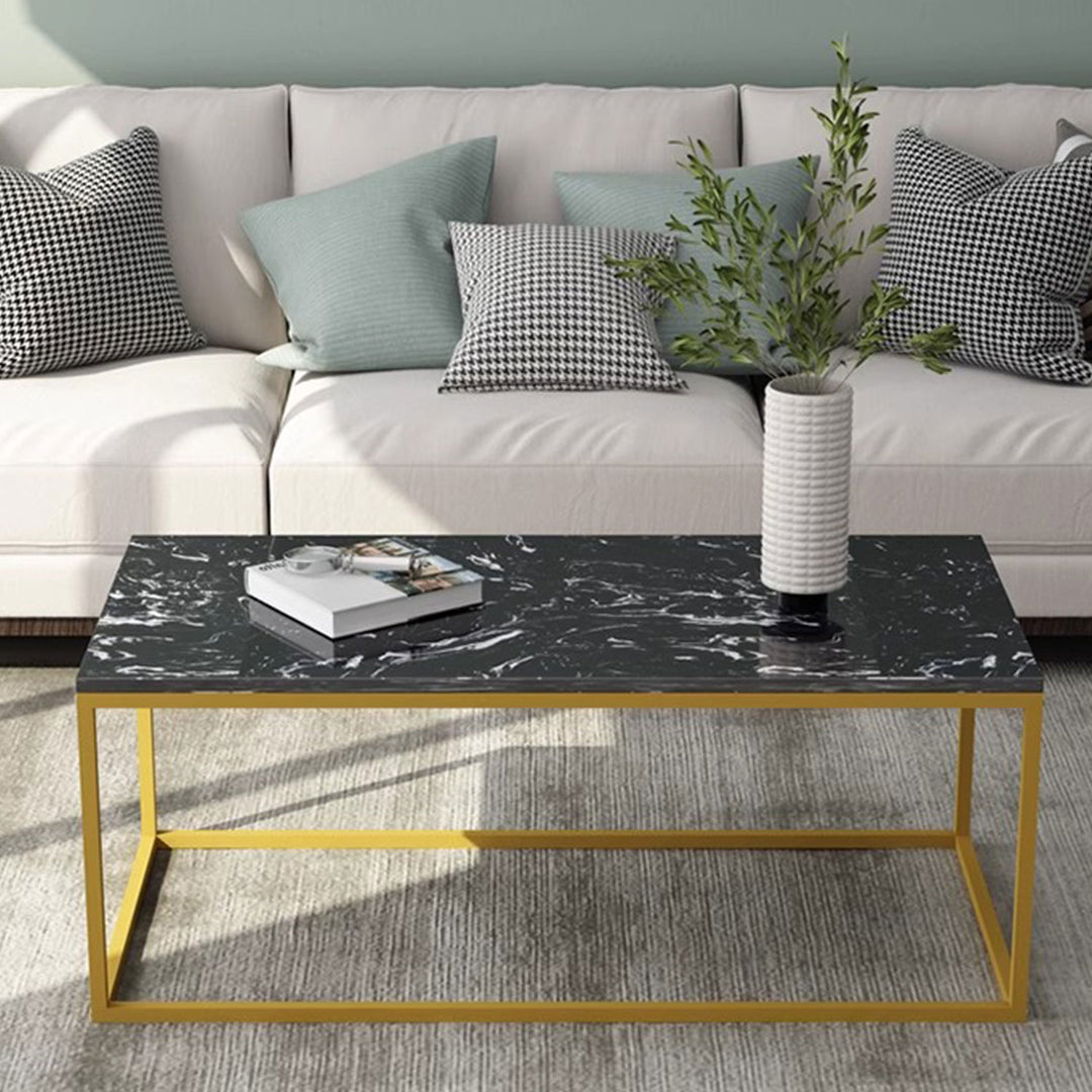 MAS-1388 Masdio Marble and Steel Minimalist Coffee Table