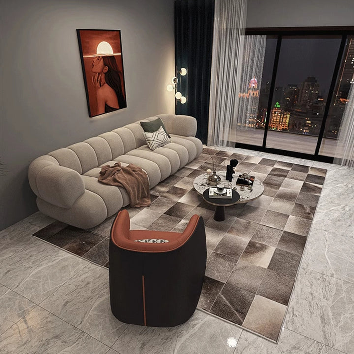 Masdio Modern Cowhide Leather Rug