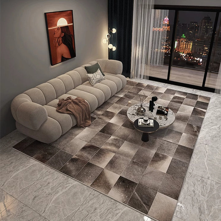 Masdio Modern Cowhide Leather Rug