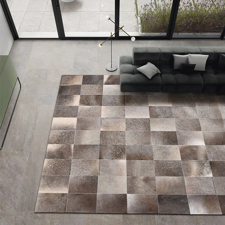 Masdio Modern Cowhide Leather Rug