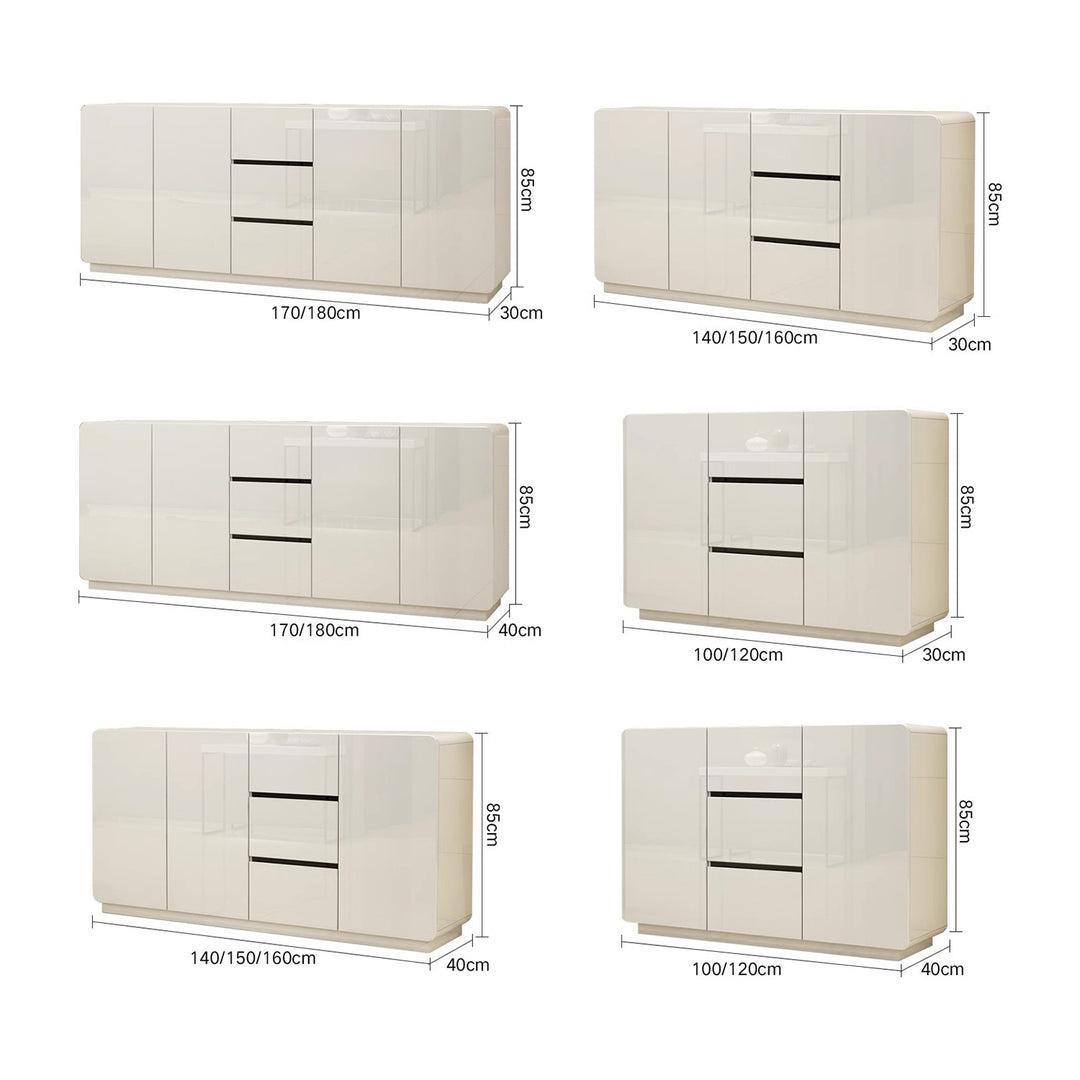 Masdio Modern Sideboard Storage Cabinet - High Gloss Masdio