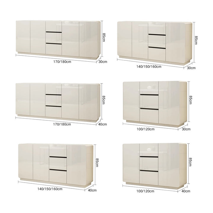 Masdio Modern Sideboard Storage Cabinet - High Gloss