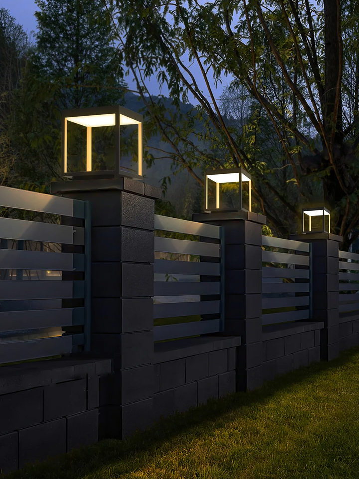 Masdio Square Frame Fence Post Garden Light