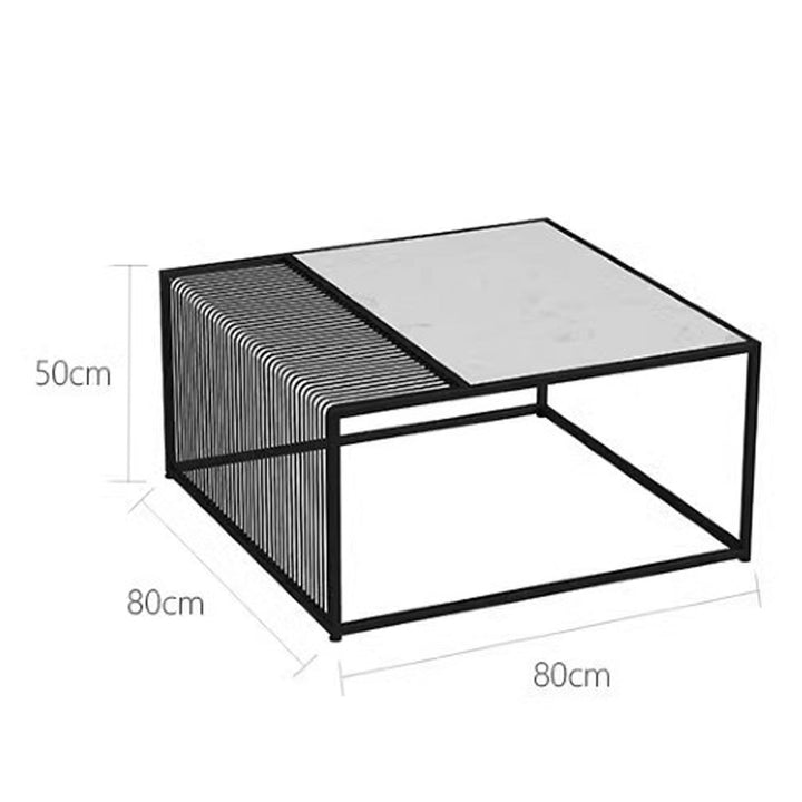 MAS-1389 Masdio Minimalist Marble Metal Frame Coffee Table Masdio