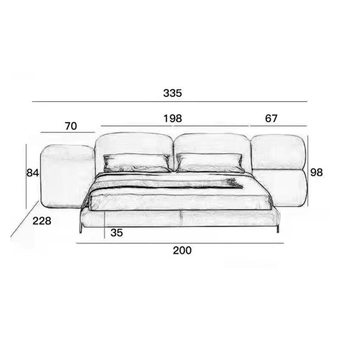 MAS-1942 Masdio Modern Fabric Bedframe Masdio