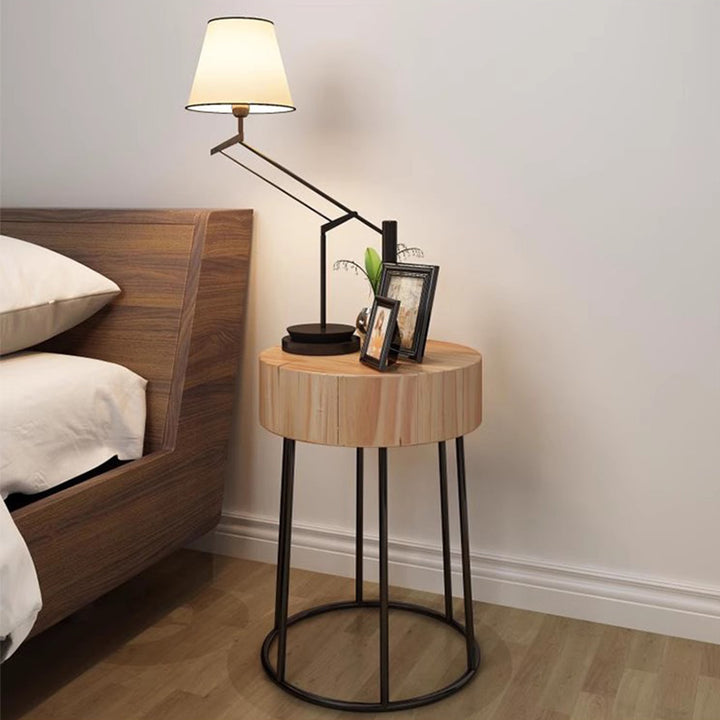 MAS-1239 Masdio Nordic-Inspired Round Nightstand Present Them