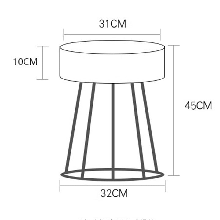 MAS-1239 Masdio Nordic-Inspired Round Nightstand Present Them