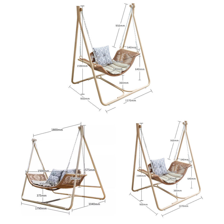 MAS-1217 Masdio Outdoor Dual Hammock Swing Chair for Courtyard Bliss Present Them