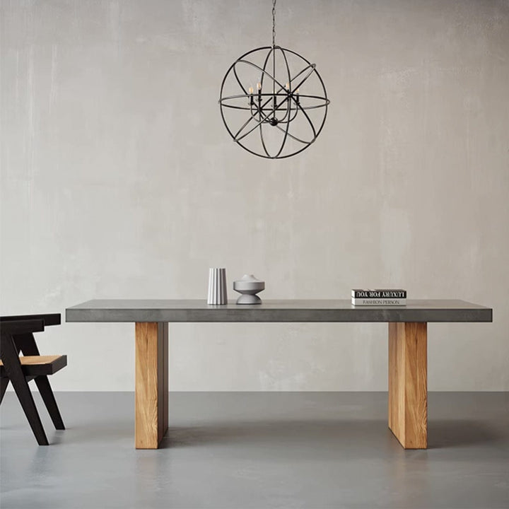 Masdio Solid and Stately: The Miller Concrete Dining Table