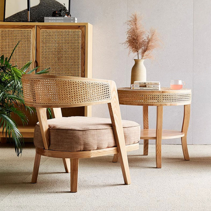 MAS-1419 Masdio Rattan-Inspired Armchair for Modern Charm