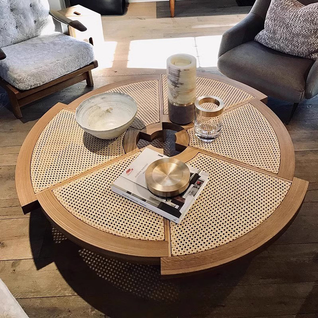 MAS-1247 Masdio Round Rattan Coffee Table Present Them