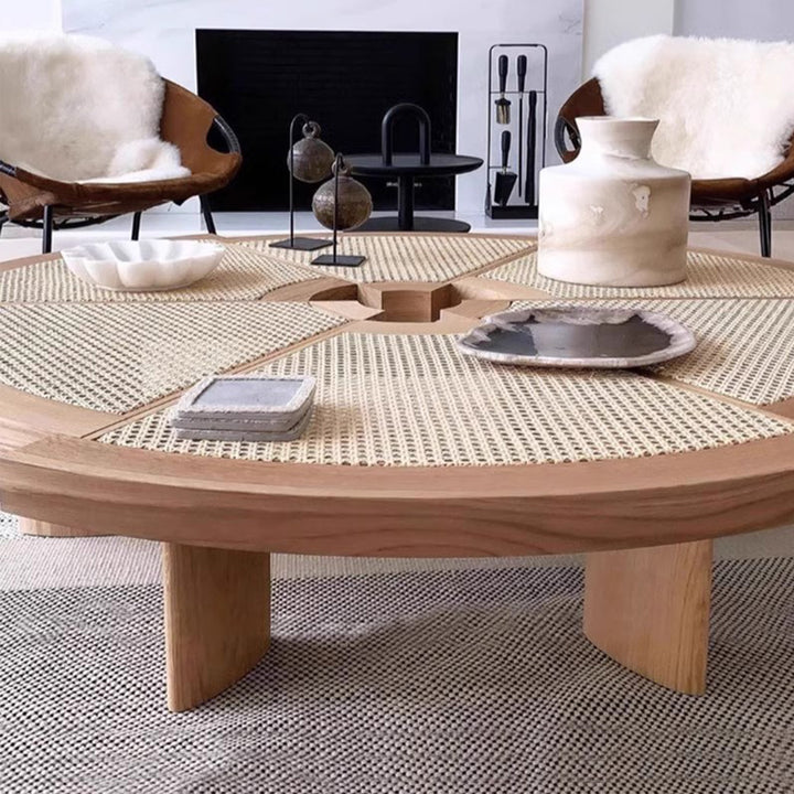 MAS-1247 Masdio Round Rattan Coffee Table Present Them