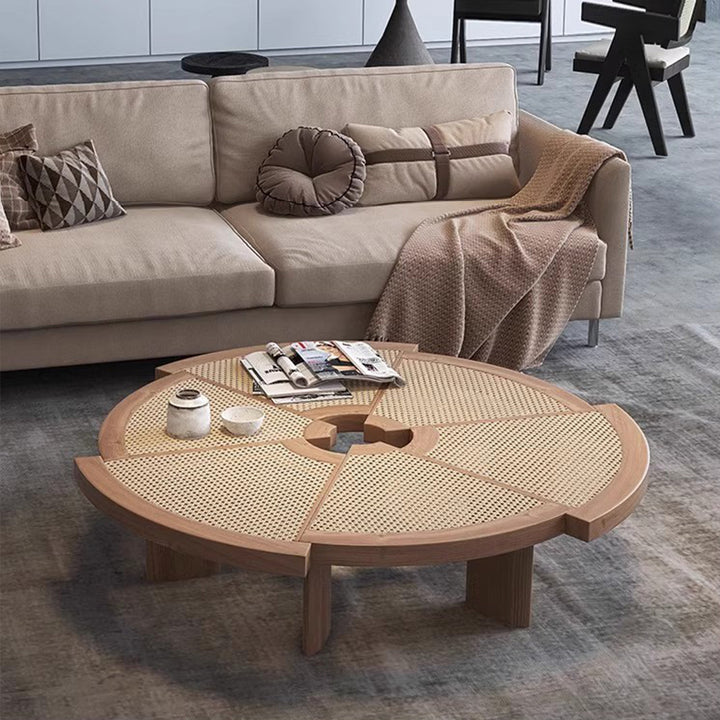 MAS-1247 Masdio Round Rattan Coffee Table Present Them