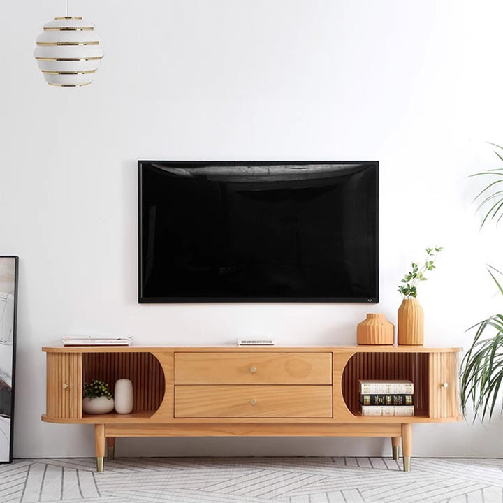 MAS-1204 Masdio Rustic Solid Pine Wood TV Console Present Them