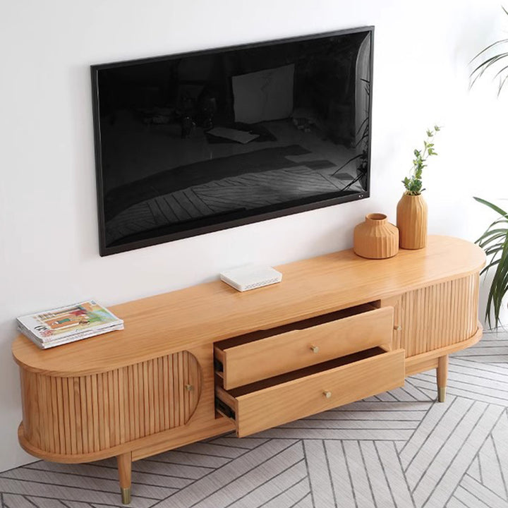 MAS-1204 Masdio Rustic Solid Pine Wood TV Console Present Them