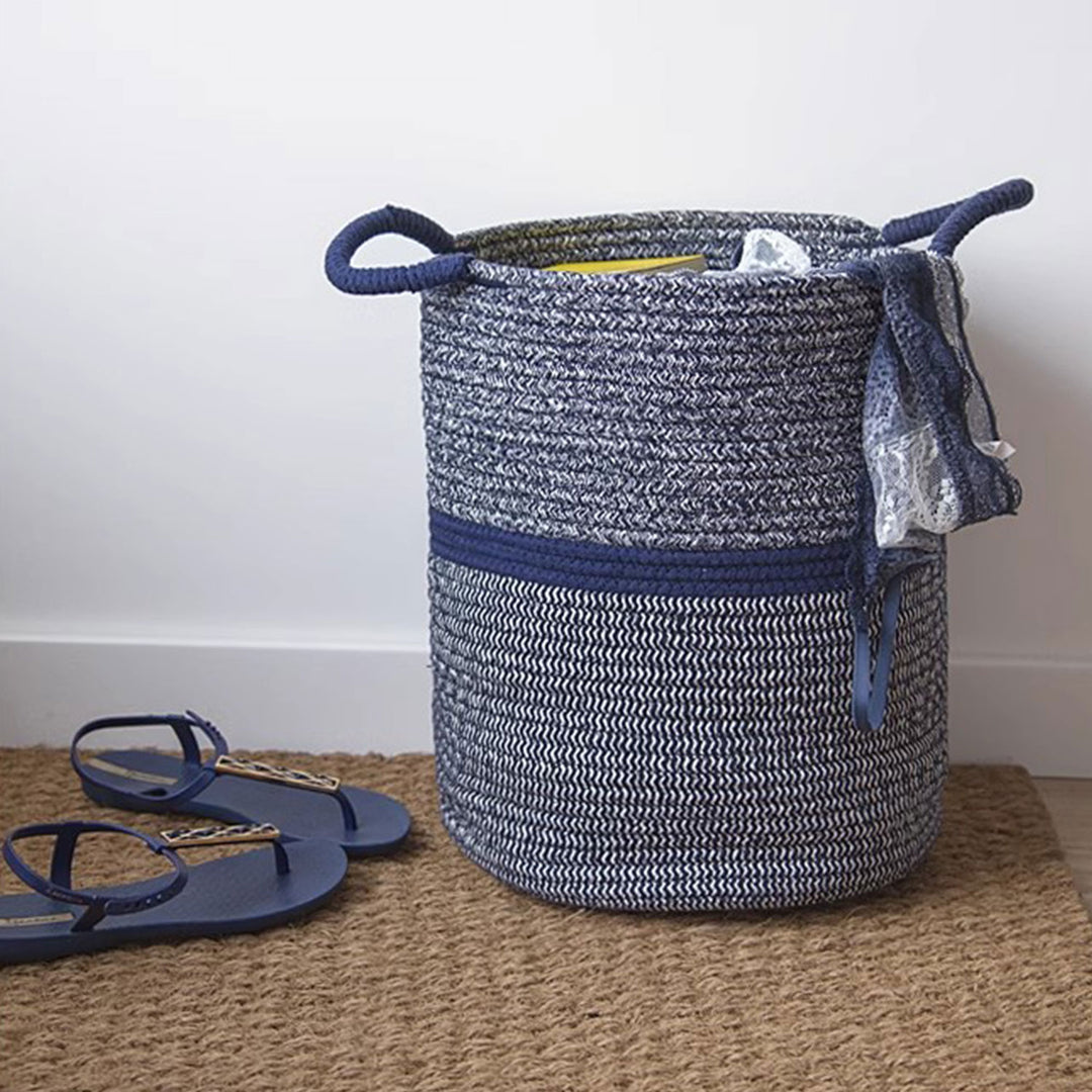 Set of 2 Cotton Storage Baskets