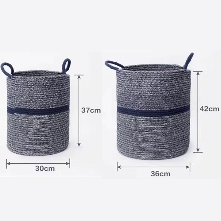 Set of 2 Cotton Storage Baskets