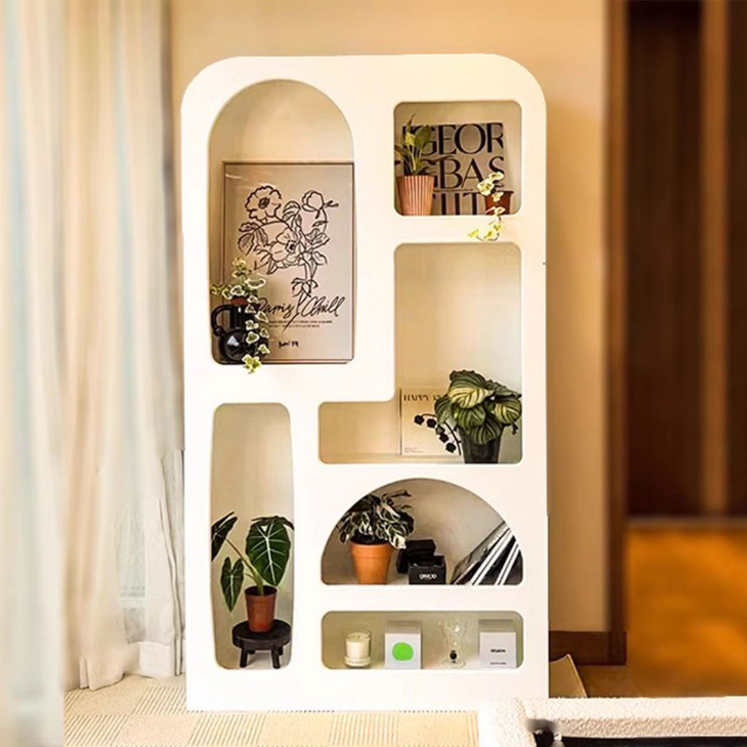 Sleek Freestanding Showcase Shelf