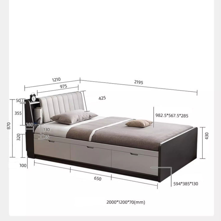 Sleek and Functional Storage Bedframe