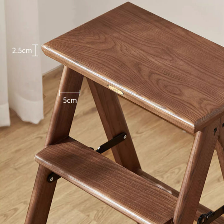 MAS-1266 Madsio Solid Pine Wood Folding Step Stool