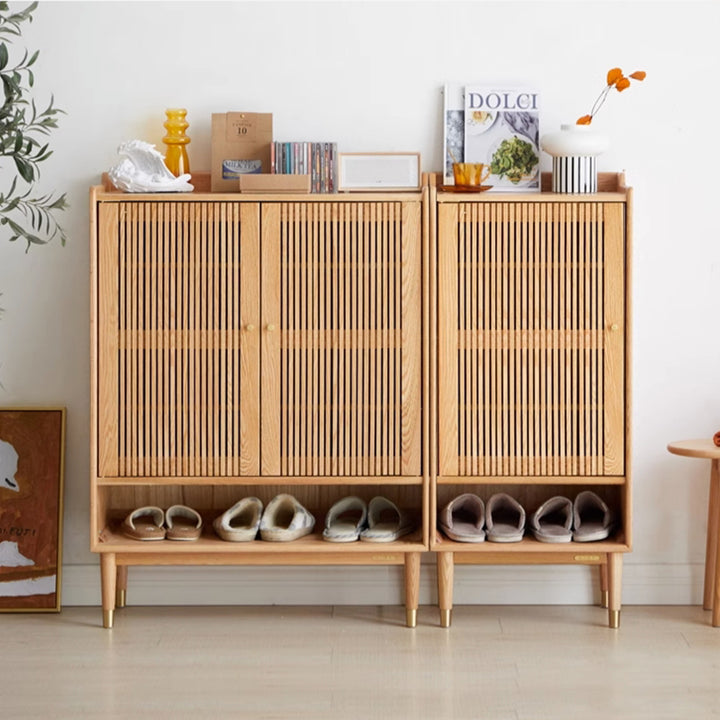 MAS-1343 Masdio Solid Wood Shoe Cabinet Storage