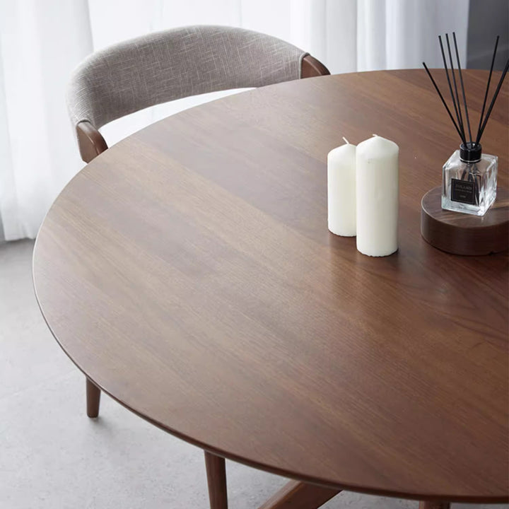 MAS-1364 Masdio Solid Wood Wishbone Round Dining Table