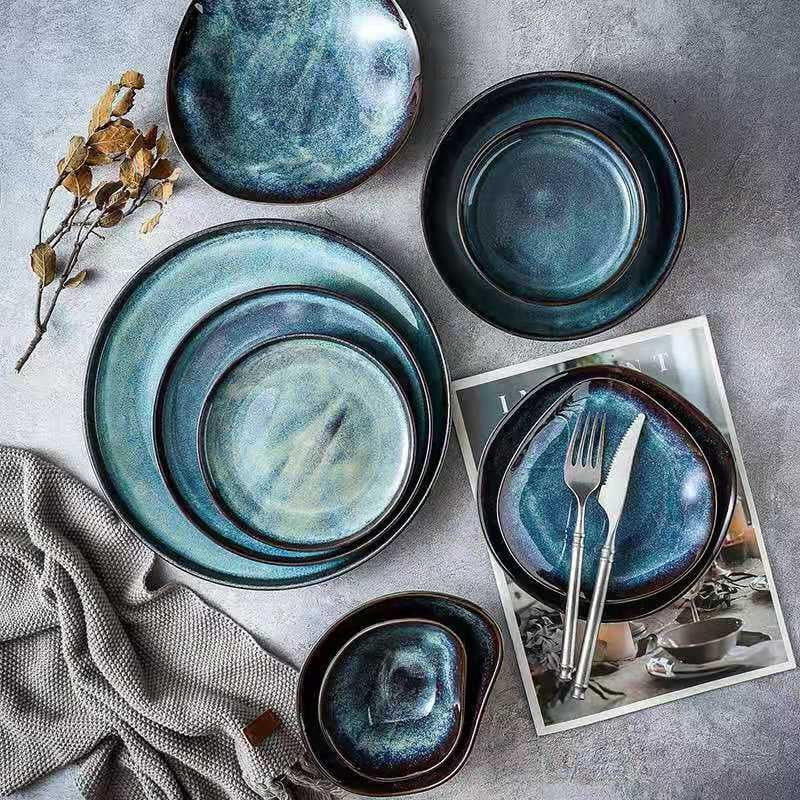 Spritz Irregular Dinnerware Set (Set Of 12 Plates)