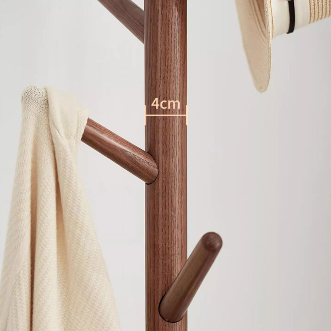 Walnut Rotary Coat Rack