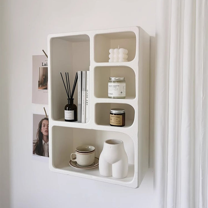 MAS-1332 Masdio White Wall Hanging Storage Cabinet