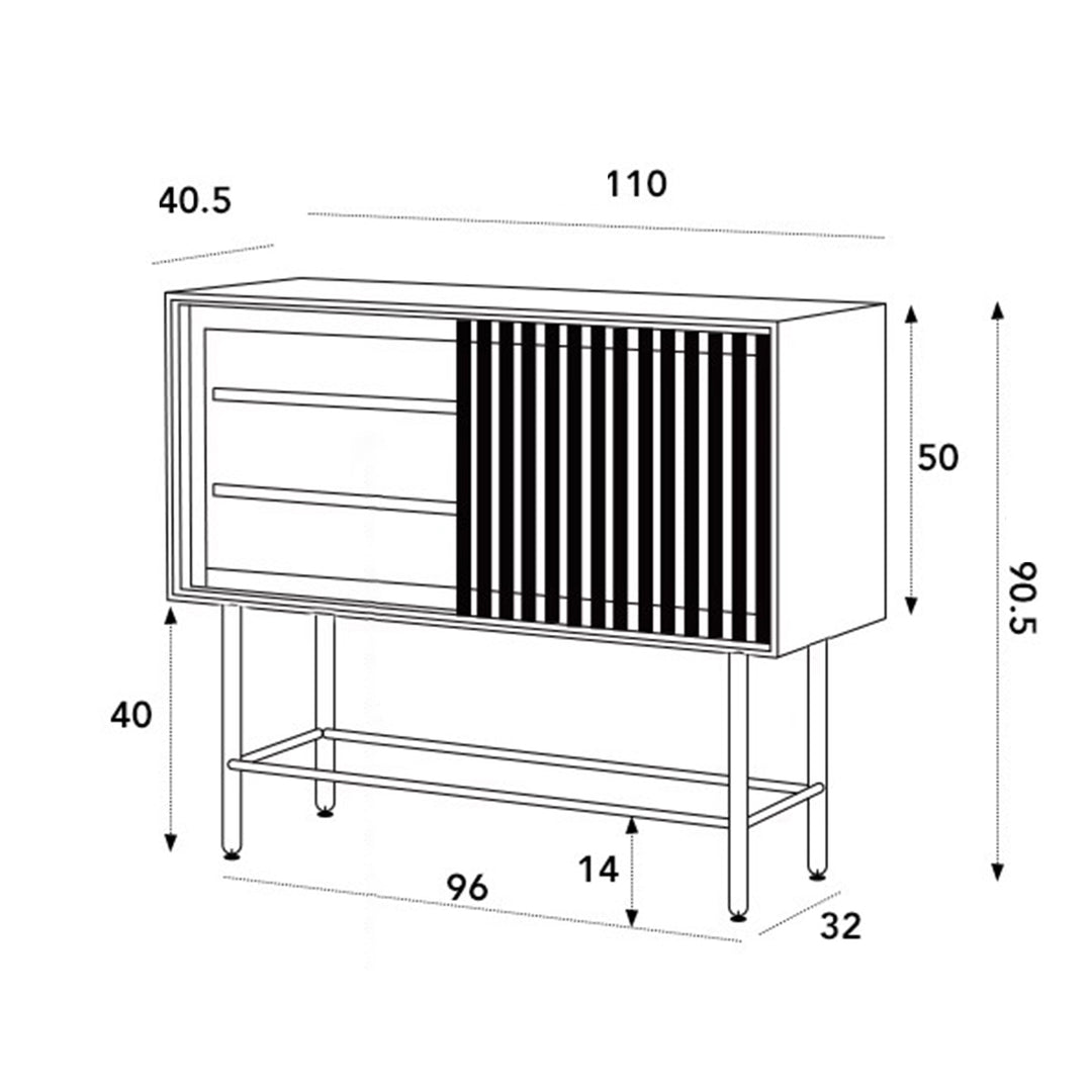 MAS-1347 Masdio Wood Storage Sideboard Buffet