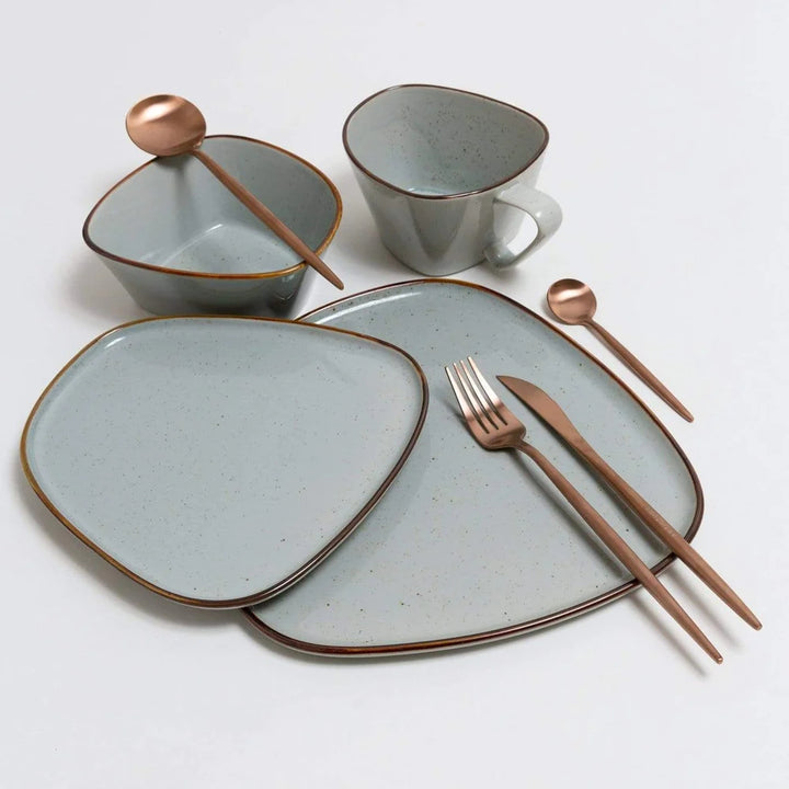 Zen Geometric Dinnerware Set (Set Of 12 Plates)