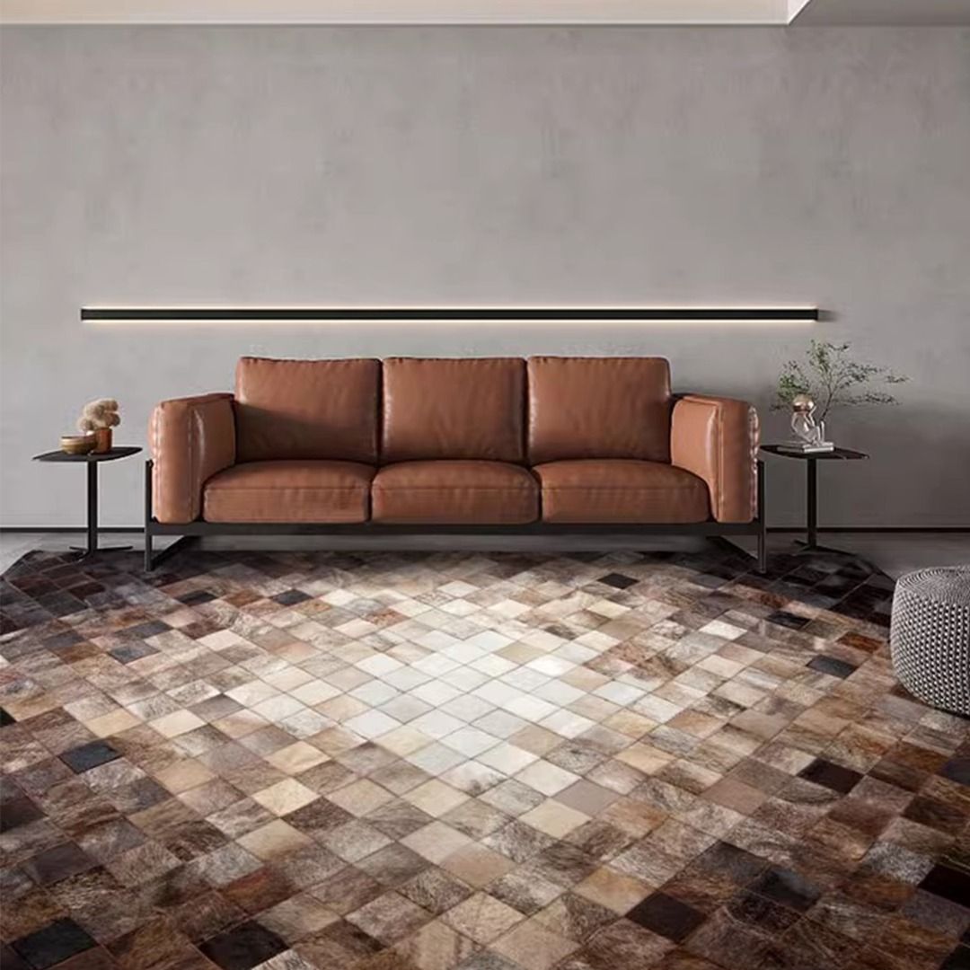 MAS-2338 Masdio NEXIS Modern Cowhide Leather Rug