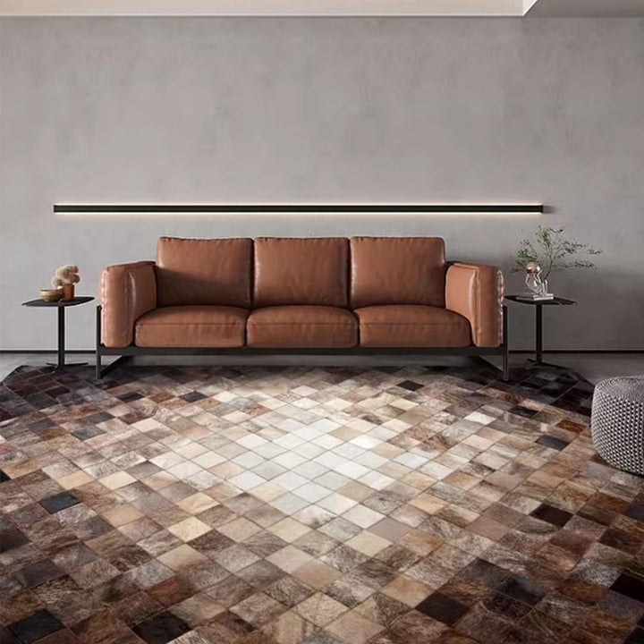 MAS-2338 Masdio NEXIS Modern Cowhide Leather Rug