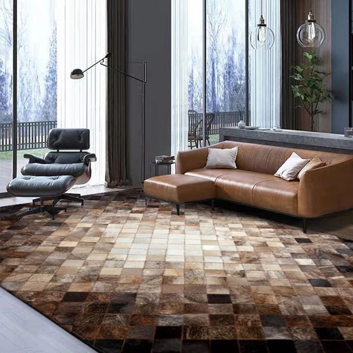 MAS-2338 Masdio NEXIS Modern Cowhide Leather Rug