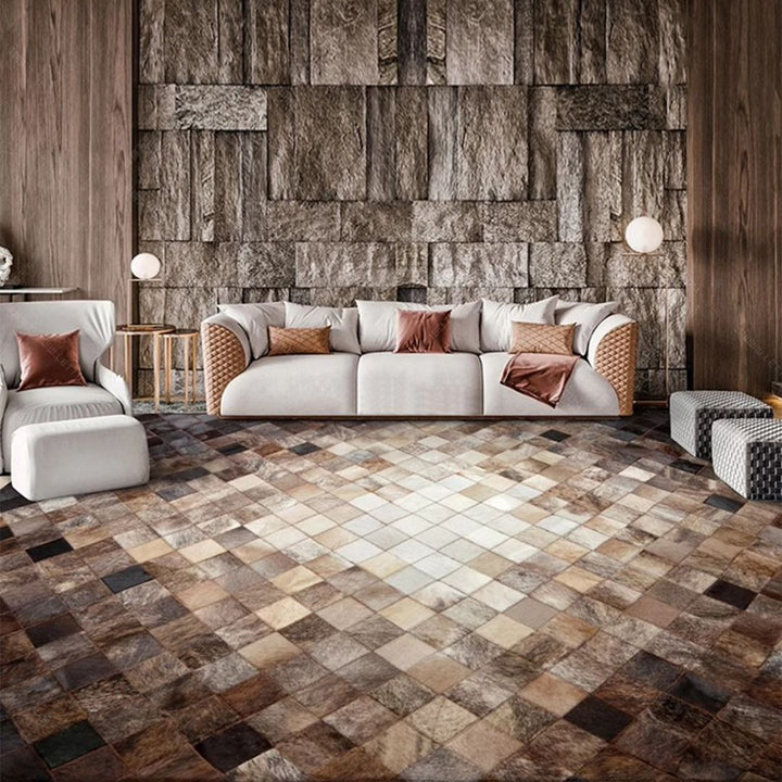 MAS-2338 Masdio NEXIS Modern Cowhide Leather Rug