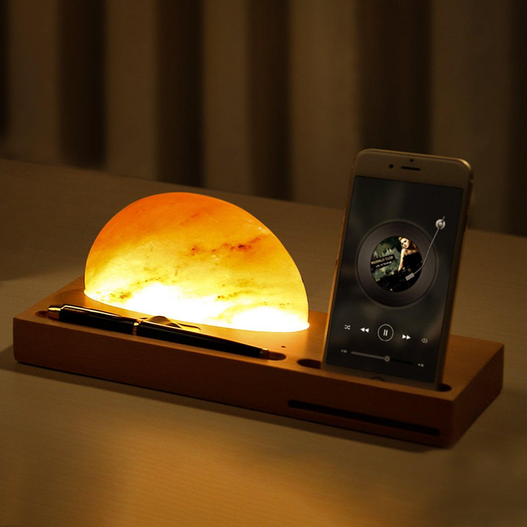 Sunrise Salt Lamp with Wireless Charger