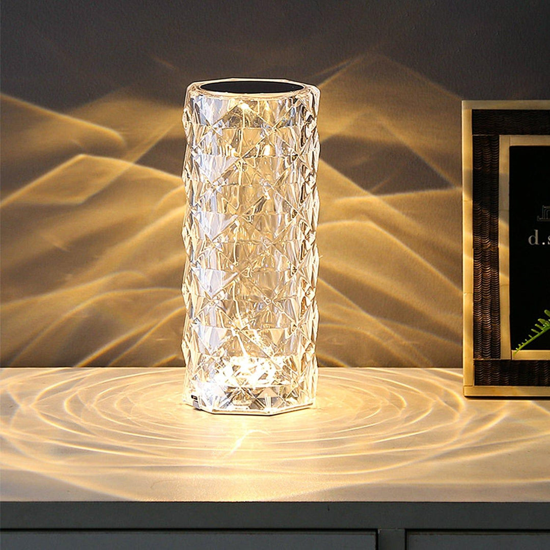 Touching Control Rose Crystal Lamp - Present Them