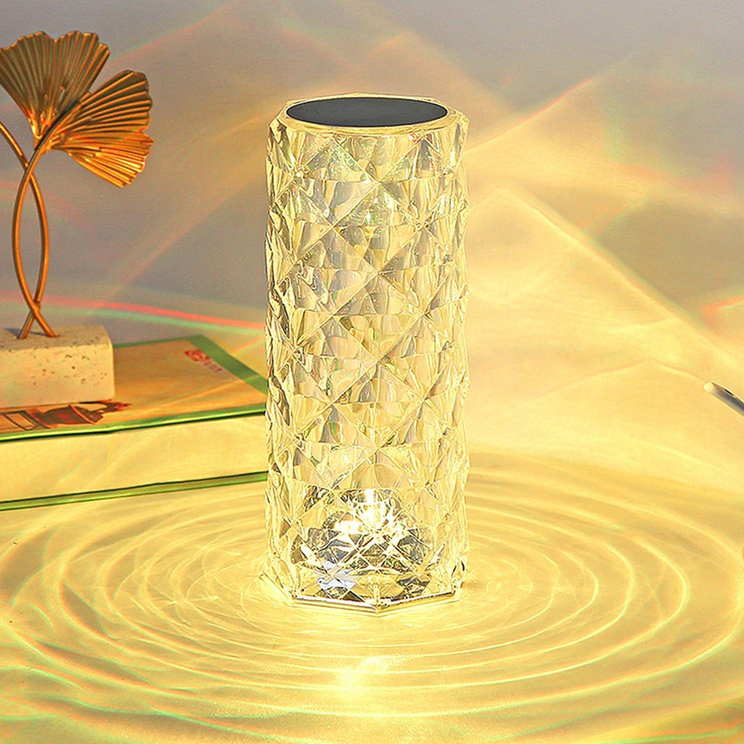 Touching Control Rose Crystal Lamp - Present Them