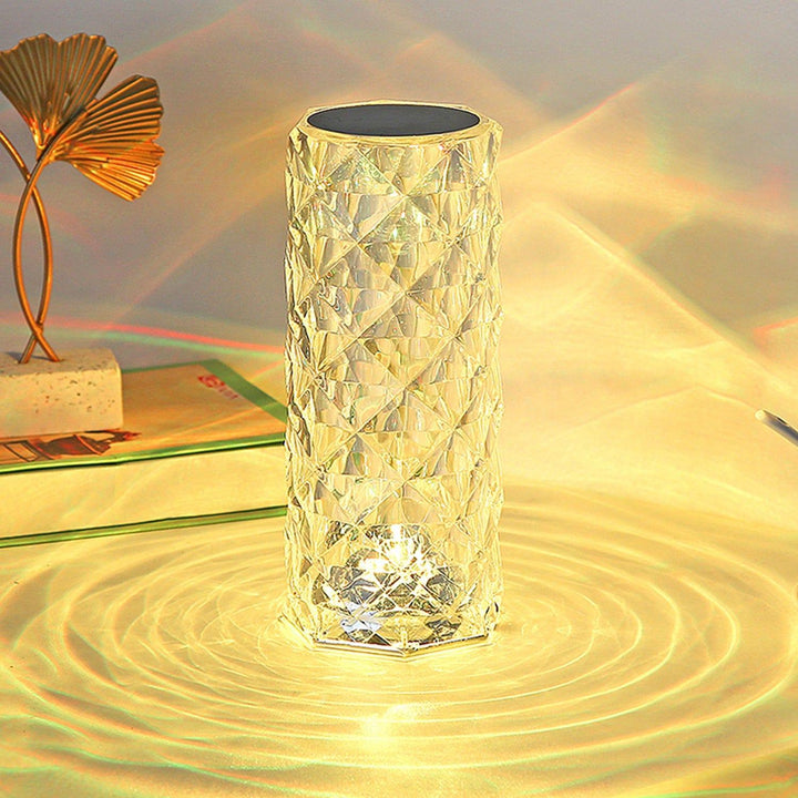 Touching Control Rose Crystal Lamp - Present Them