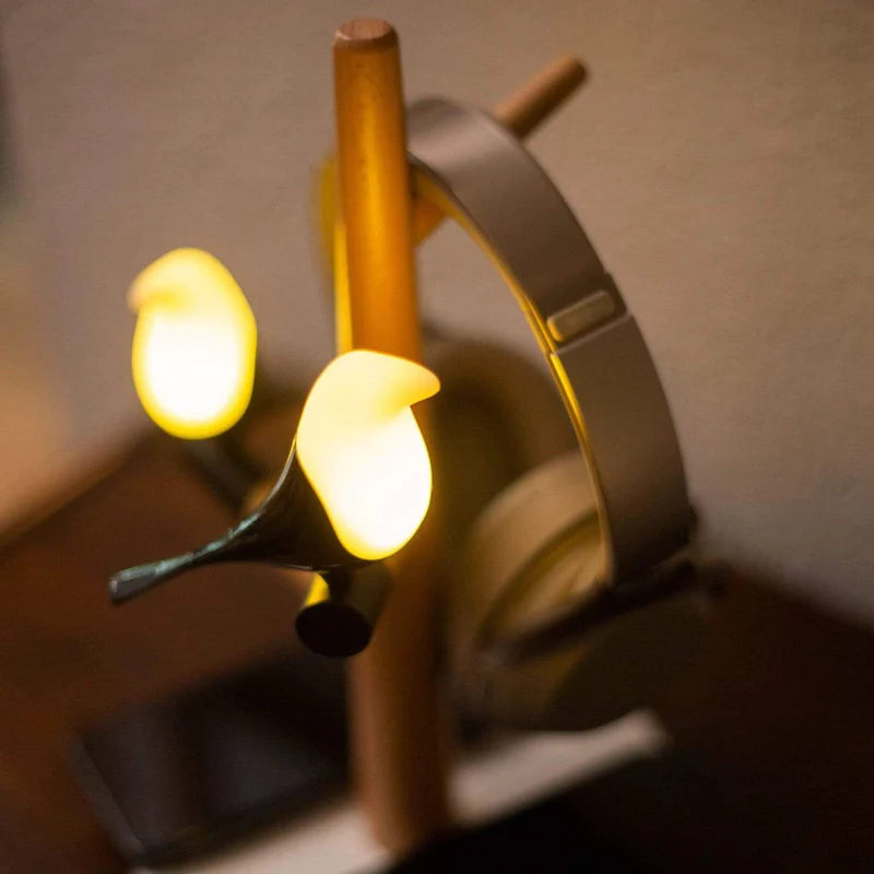 Bird's Lamp with dual wireless charger