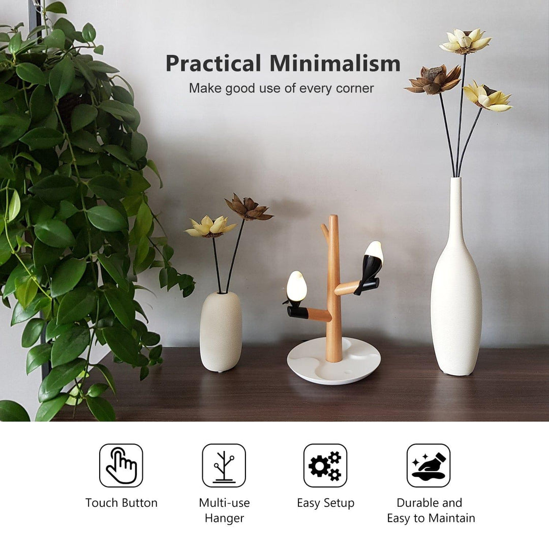 Bird's Lamp with dual wireless charger Present Them