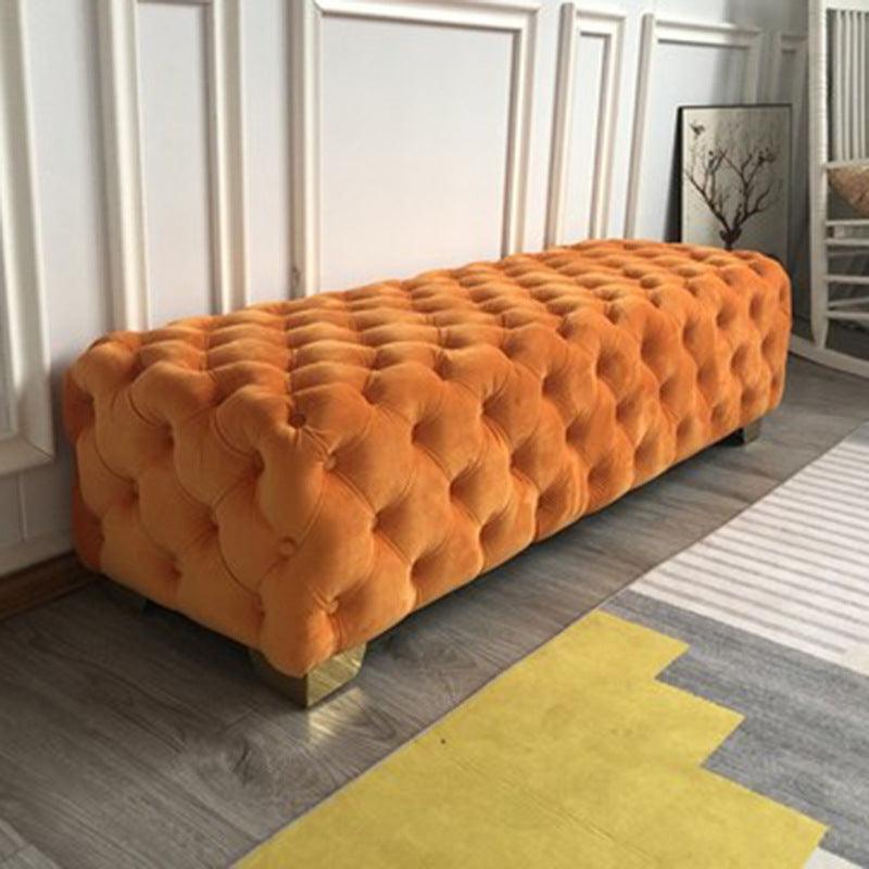 Presenthem Velvet Tufted Ottoman Bench - Present Them