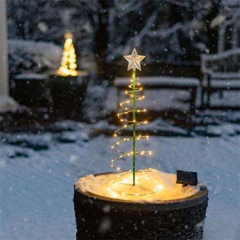 Solar Metal LED Christmas Tree